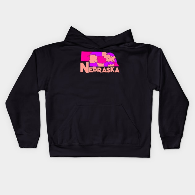 USA state: Nebraska Kids Hoodie by KK-Royal